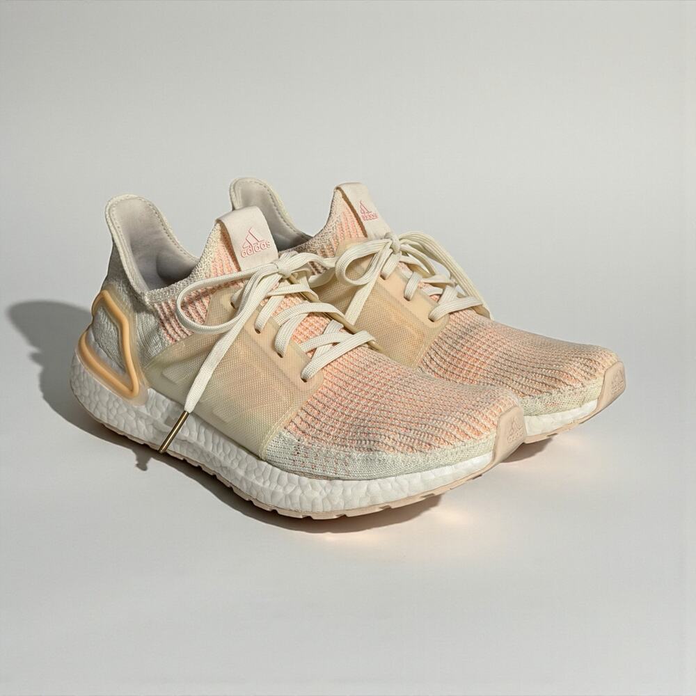 Adidas Ultraboost 19 Coral Peach Knit Sneakers Size Women’s 9